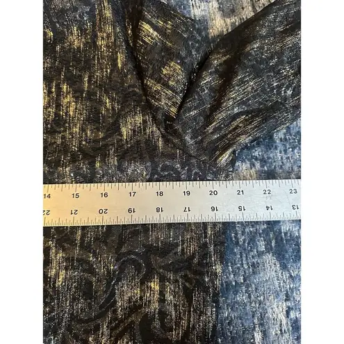 Bobeau Jacket Open Black Metallic Long Sleeve Lightweight Women's Medium Stretch