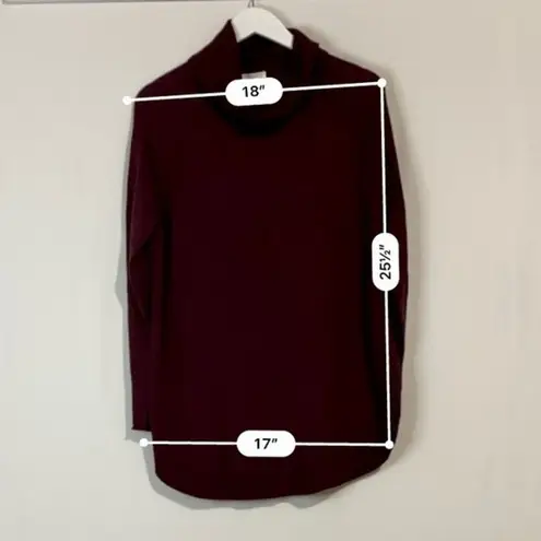 Caslon Women’s Cowl Neck Wool Blend Scoop Hem Sweater Purple Size Medium NWT