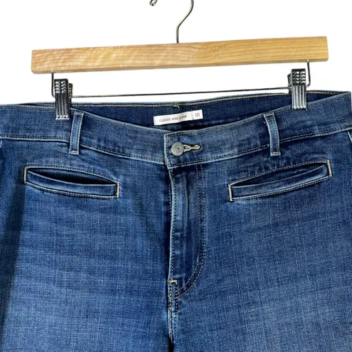 Levi Strauss Classic Wide Leg Crop Jeans Women Size 10 Blue Denim