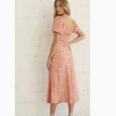 American Threads  Pink Flower Cutout Dress