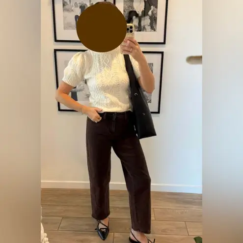 Time and Tru Chocolate Brown Barrel Jeans Sz 10