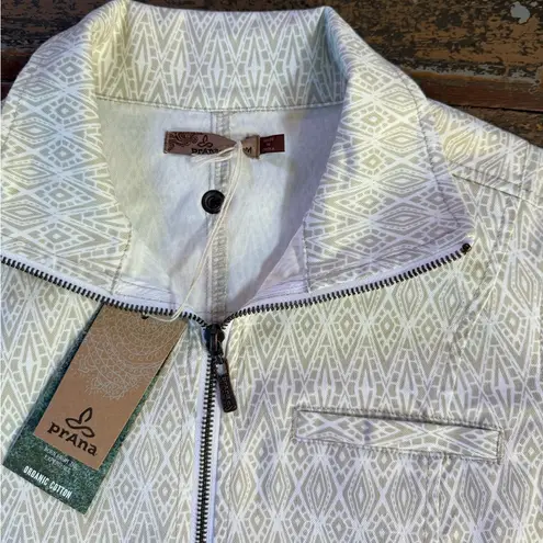 prAna NWT Kiana Geometric Front Zip Organic Cotton Jacket ~ Size Medium π§‘π
