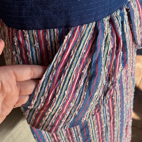 Phoebe Couture Silk, Viscose Blend Striped Dress