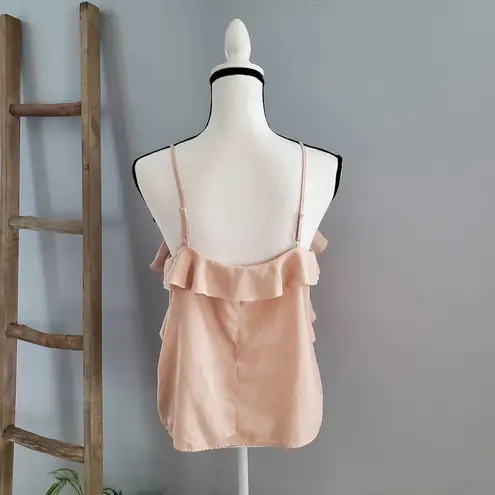 EXPRESS  Pink Tiered Spaghetti Strap Camisole Top M