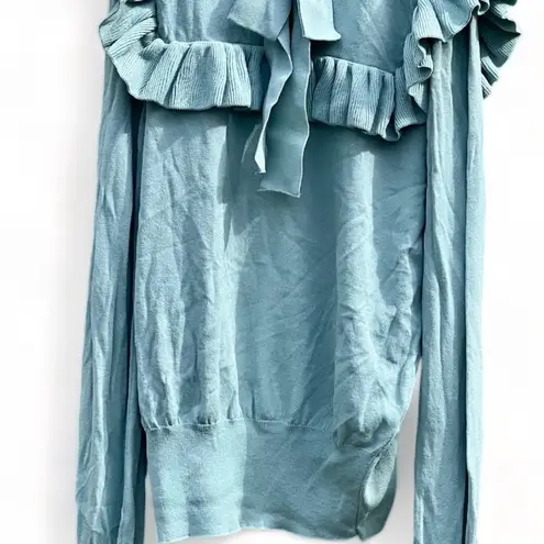 ZARA  women’s Ruffle knit sweater with Bow