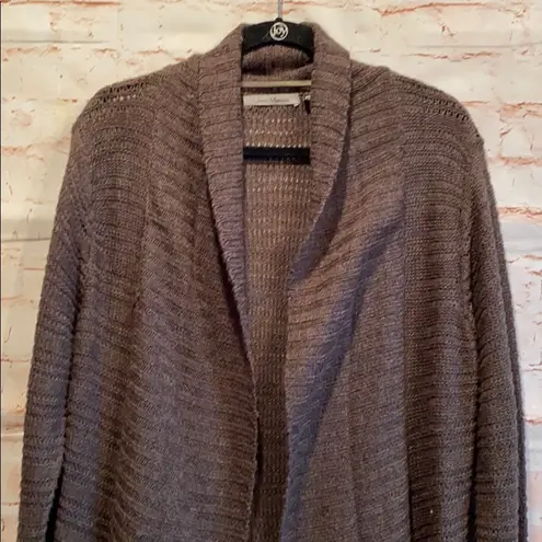 Jason Maxwell Open Cardigan sz L brown open knit