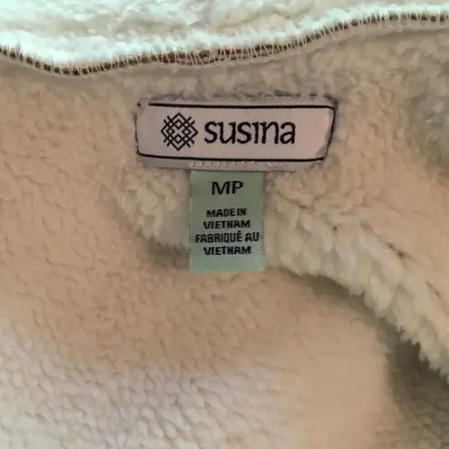 Susina Faux Suede Shearling Vest Insulated Fleece Size undefined
