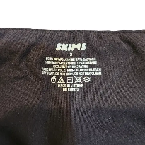 SKIMS Black Stretch Strapless Unpadded Fits Everybody Bandeau Bra Size Small