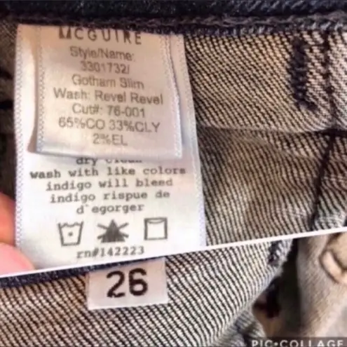 McGuire Denim McGuire Exposed Zip Gotham Slim Jeans Size 26
