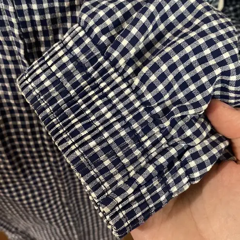 Vintage seersucker gingham bomber embroidered and embellished stars size 10 White