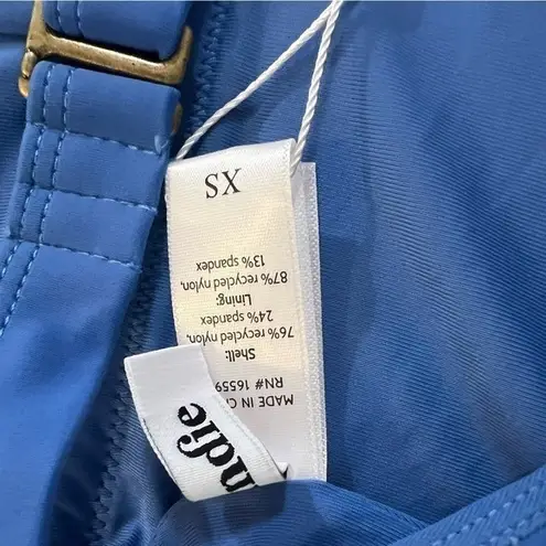 ANDIE The Lagos Halter One Piece Swimsuit Tie Back Horizon Blue Beach Pool