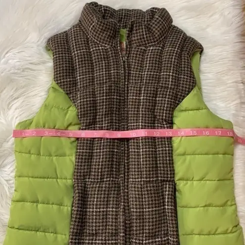 Ruff Hewn quilted vest with wool blend houndstooth accent M