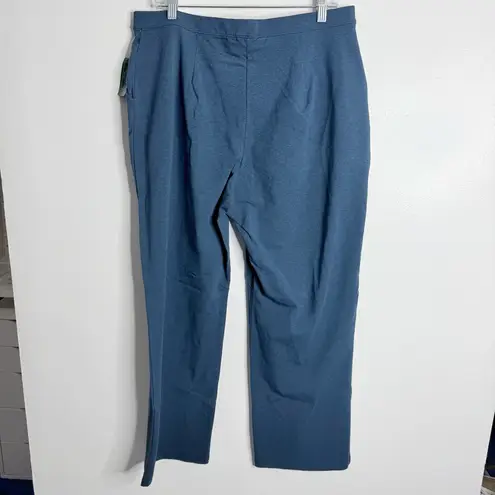 L.L. Bean Women’s Perfect Fit Straight Leg Pant Blue XL Petite Pull On Pockets Size undefined