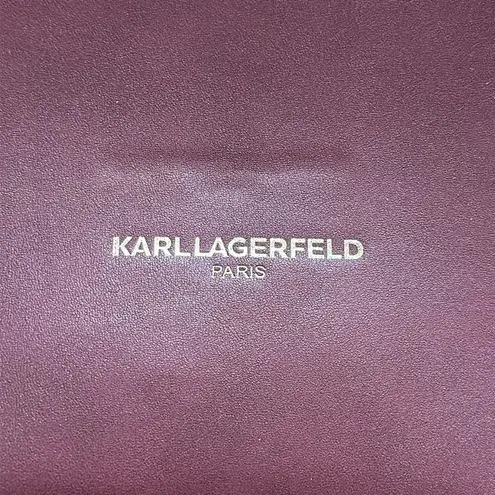 Karl Lagerfeld Women’s Burgundy Leather Three Strap Tote Bag