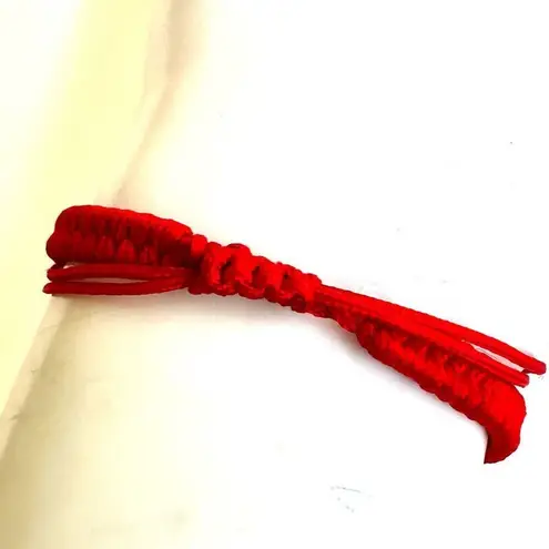 Frog Carving Jadeite Bead red cord Bracelet