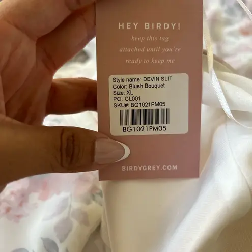 Birdy Grey NWT  Floral Devin Slit Blush Bouquet Maxi Dress