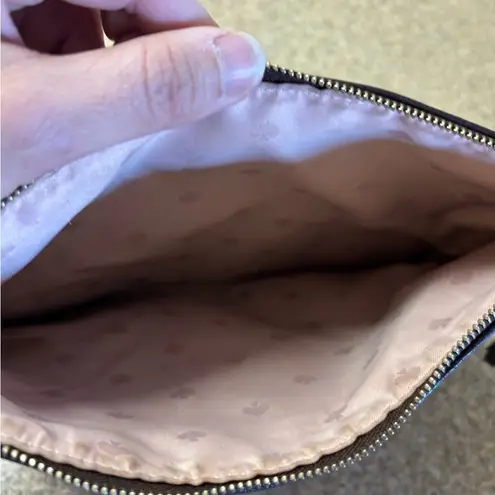 Kate Spade  Black and Purple Clutch/ cosmetic bag