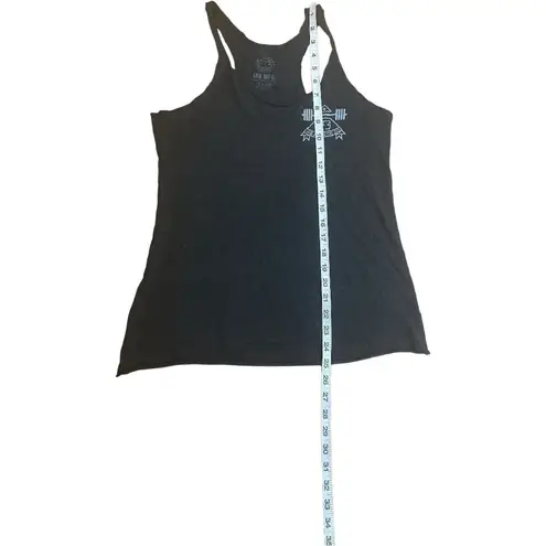 IAB MFG Gray Graphic Racerback Tank Top Gym Fitness Workout Tee M Size M