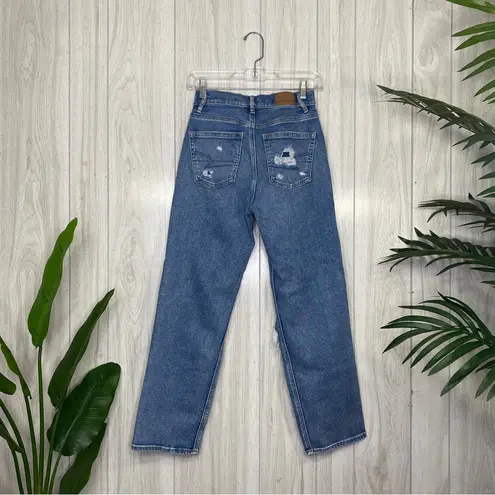 American Eagle  Stretch Highest Waist 90s Boyfriend Jeans Distressed size 0