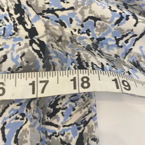 NICOLA Women’s Abstract Vintage Long Sleeve Mock Neck Pleated Blouse EUC Sz 8