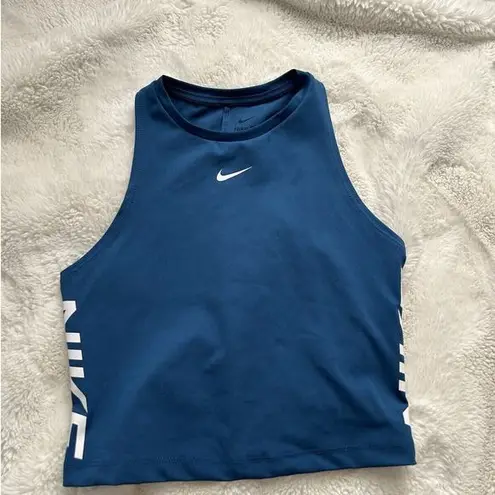 Nike  Pro Tank Top Hypercool Womens Size Small Blue Workout Yoga Gym Run