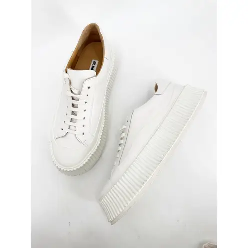 Jil Sander  Olona Flatform Sneakers Platform White Leather 40