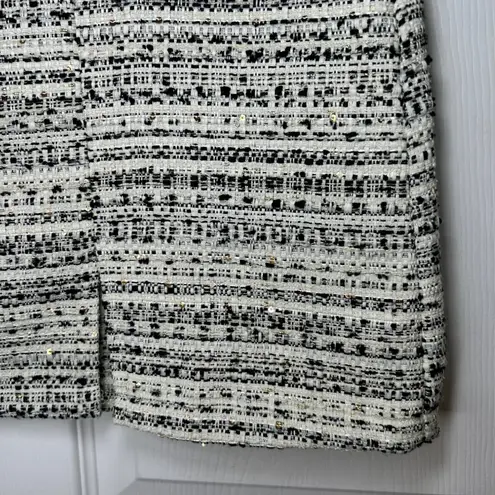 Altar'd State NWT  Boucle Tweed Mini‎ Skirt White Gold Career Party Holiday XL