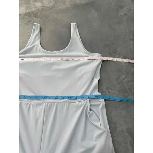 Zyia Active Light Blue Sleeveless Scoop Neck Casual Jumpsuit Large walking