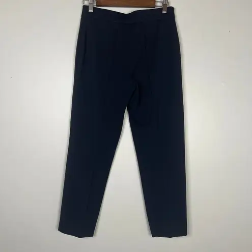 Akris Punto Classic Tapered Straight Leg Dress Work Pants Size US 6 Navy Blue