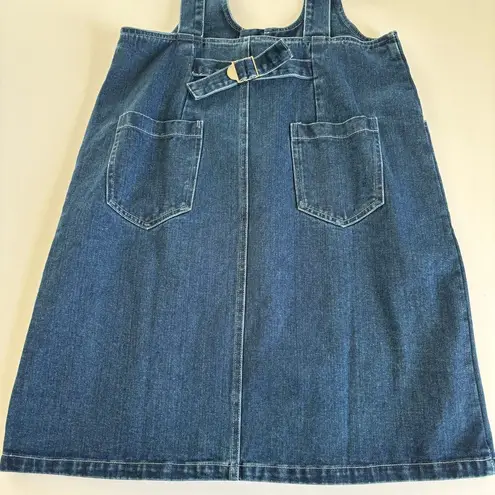 Cloud Ten Blue Denim Overall Casual Cotton Mini Dress Women’s Size Medium NWT