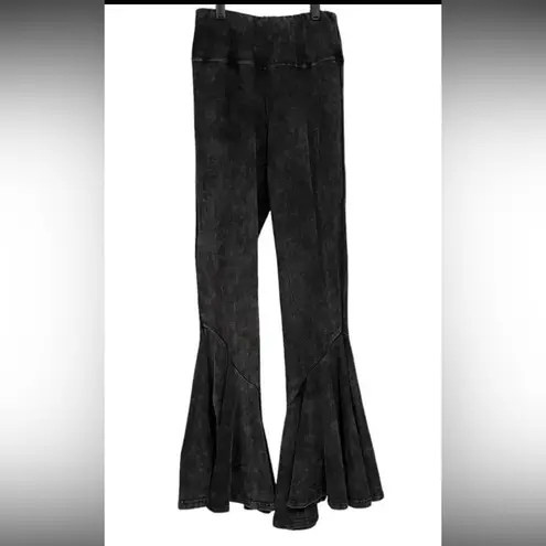 Earthbound Flower Child Black Flare Pants Size Small