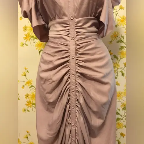 The Clothing Company NWT Ruched front maxi dress in dusty pink size M