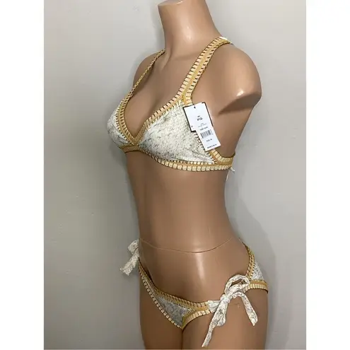 PilyQ New.  Cobra Crochet trim bikini. S-top/M-bottom. Retails $178