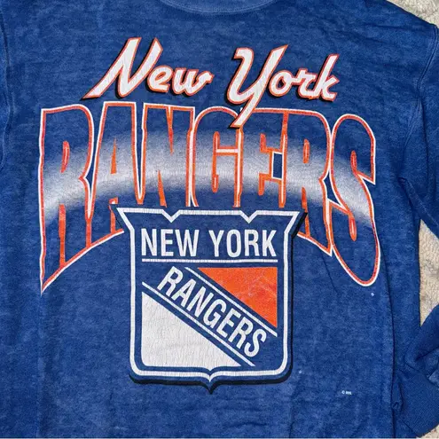 New York Rangers Vintage Blue Crewneck Sweatshirt