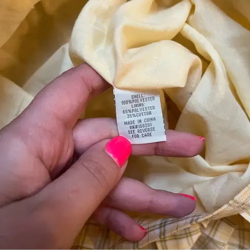Cali 1850 yellow plaid skirt size XS