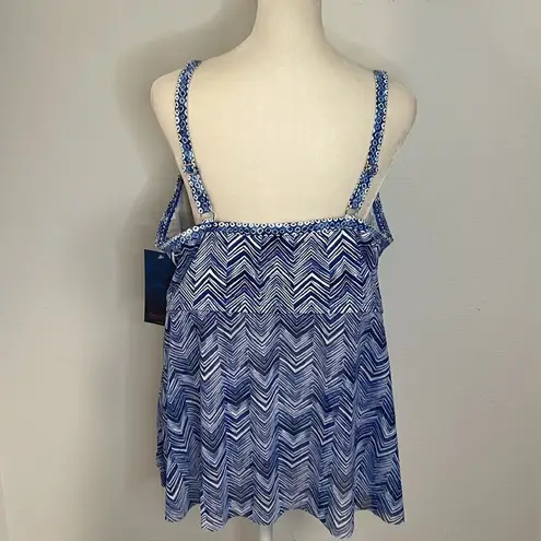Christina swimwear tank top. Size 2X. NWT. Adjustable straps. Blue