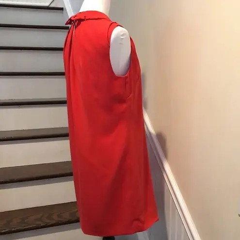 Ted Baker  LONDON Red Sleeveless Holiday Dress Keyhole Accent On Back Sz 2