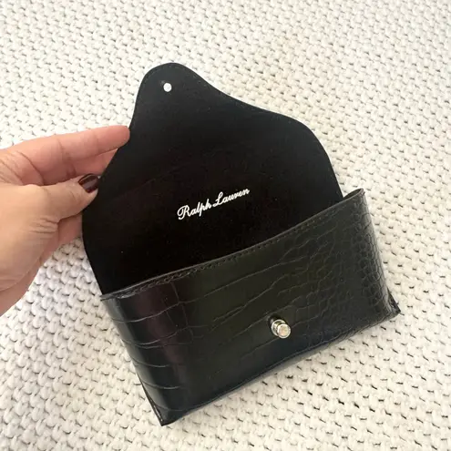 Ralph Lauren  Black Croc Embossed Soft Sunglasses Case Only Replacement