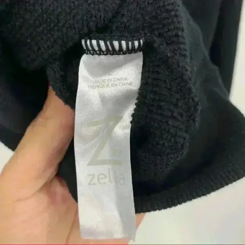 Zella Z‎ by  Full Effect Women's Black Zip Activewear Casual Sweater Size L