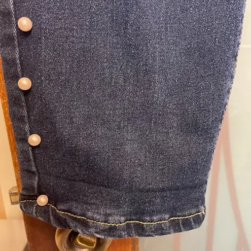 Cider Women’s Pearl Side Studded Curve & Plus Stretch Denim SkinnyJeans-1 X