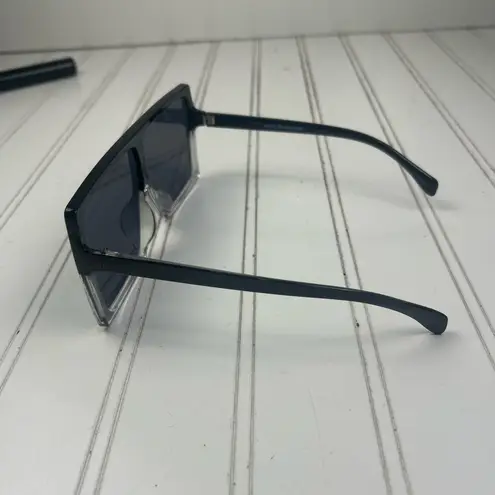 Oversized Square Black Shield Sunglasses Unisex Fashion Frame