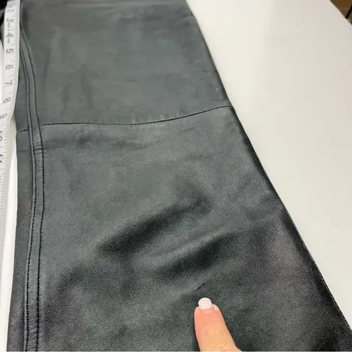Hugo Buscati Faded Black Leather Pant Womens Size 4 Lined Pockets Zipper *FLAWS - Image 12