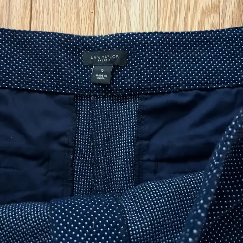 Ann Taylor Factory Blue and White Polka Dot Shorts Size 12