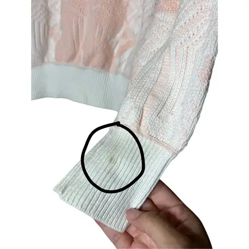 London Fog Vintage Tempo Europa By Pink White Sweater Size Medium