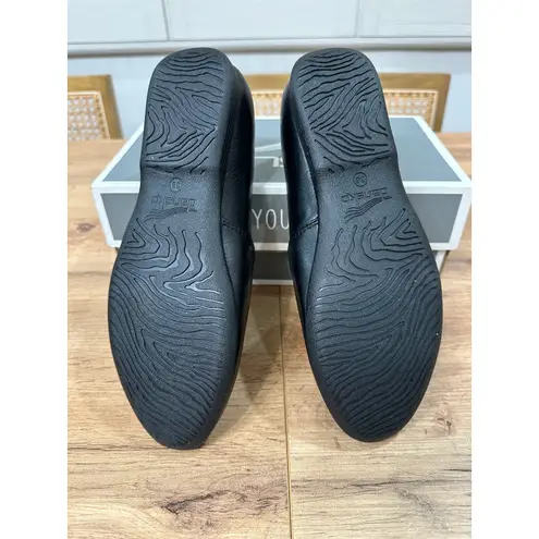 Dansko Larissa Milled Flats Black Nappa Leather 5.5/6 US 36 EU NIB Arch Support