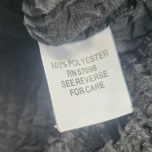 Vintage NICOLA Textured Popcorn Crinkle Pleated Tank Black Medium