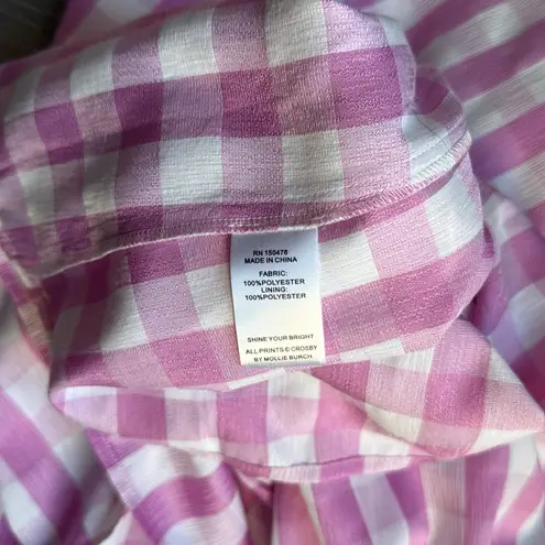 CROSBY by Mollie Burch Crosby Jackie Top, Pink Gingham Small