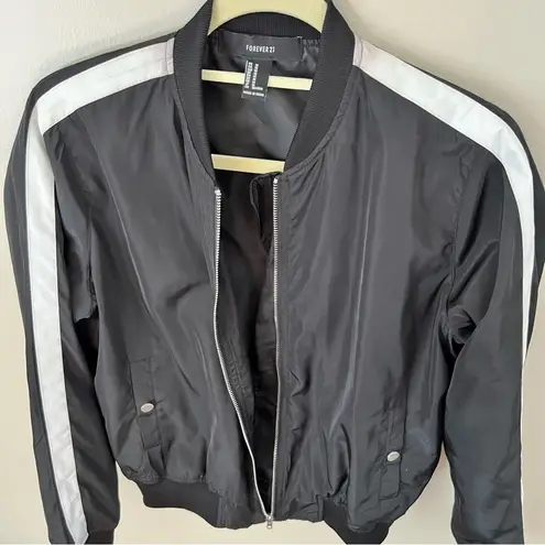 Forever 21  Black Bomber Jacket | M