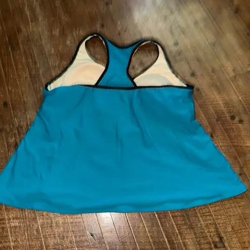 MiracleSuit blue modest 24W cruisewear tankini top