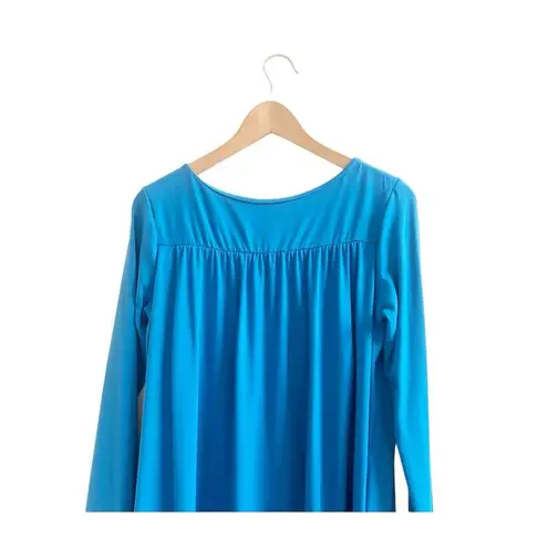 Susana Monaco Women’s Jersey Long Sleeve Teal Blue Size Small Minimalist Office